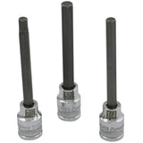 3/8" Drive 7 Piece SAE, Long Hex Socket Set, 1/8" - 3/8"