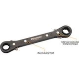 5 Piece Metric Double Box End, Reversible Ratcheting Wrench Set, Straight